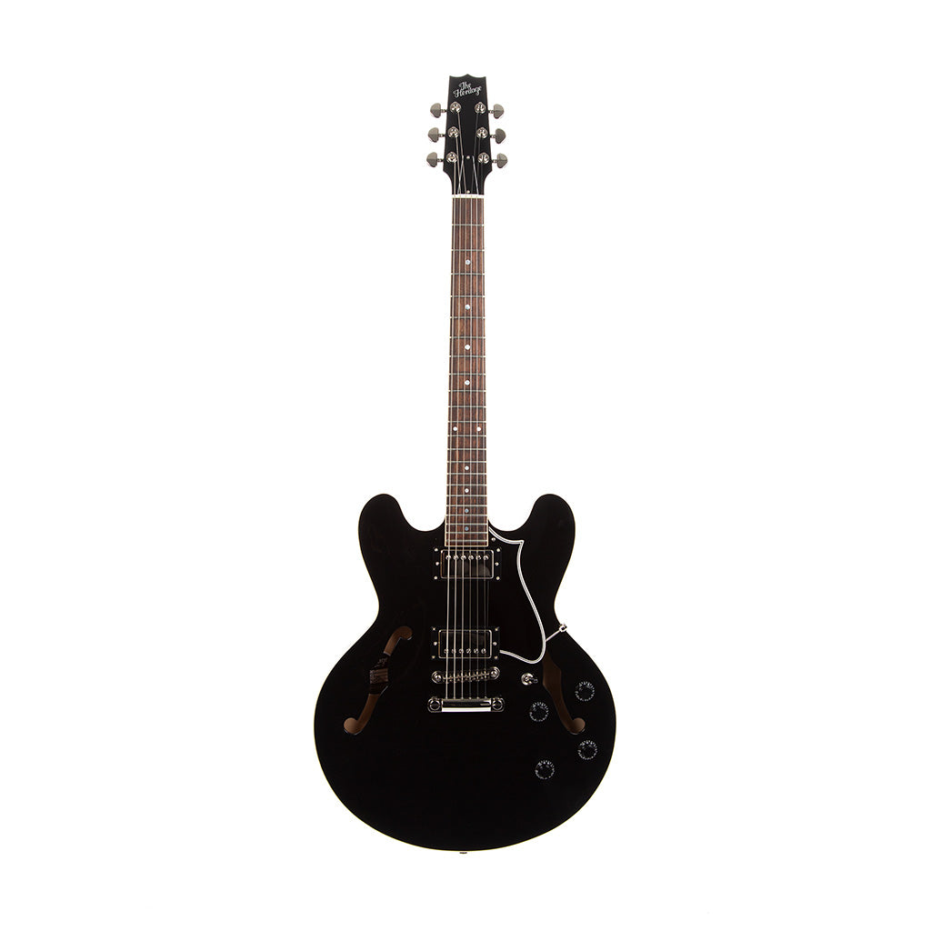 Heritage H-535 Semi Hollow Body Electric Guitar With Case In Ebony