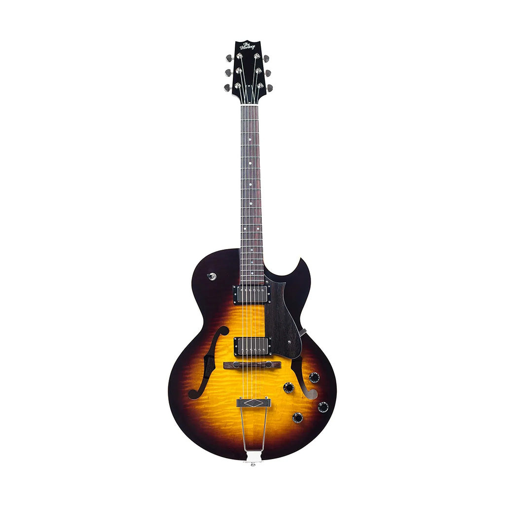 Heritage H-575 Standard Hollow Body Electric Guitar With Case In Original Sunburst