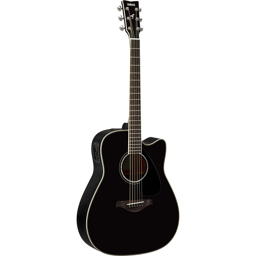 Yamaha FGX830C Dreadnought Acoustic With Cutaway In Black