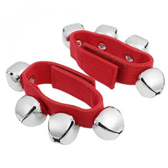 Wrist Bells 4 Bells On Velcro Strap (Pair) - Red