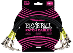 1 FT ANGLE/ANGLE 3PK BLK PATCH CABLE BLK