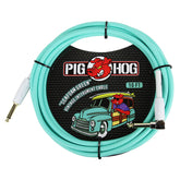 Pig Hog "Seafoam Green" Instrument Cable 10ft Right Angle