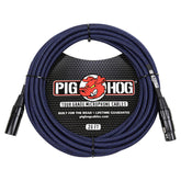 Pig Hog Black & Blue Woven 20ft XLR Cable
