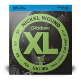 D'Addario EXL165 Reg Light Top Med Btm Bass String Set 45-105