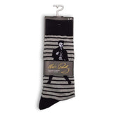 Perris Licensed ELVIS Jailhouse Rock - Large Crew Socks in Grey (1-Pair)