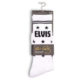 Perris Licensed ELVIS The King - Large Crew Socks in White (1-Pair)