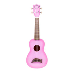 Makala Dolphin Soprano Ukulele in Pink Burst
