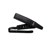 Heritage Premium Padded Leather Guitar Strap In Black