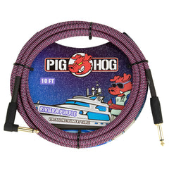 Pig Hog "Riviera Purple" Instrument Cable 10ft. Right Angle