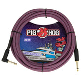 Pig Hog "Riviera Purple" Instrument Cable 20ft. Right Angle