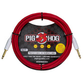 Pig Hog Hex Series Silent Cable 10 ft - Candy Apple Red