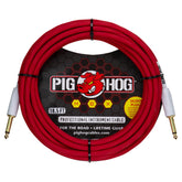 Pig Hog Hex Series Silent Cable 18.6 ft - Candy Apple Red