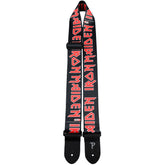 Perris 2" Polyester Iron Maiden - Red Logo on Black Licensed Guitar Strap