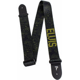 Perris 2" Polyester Elvis Presley - Gold Silhouette Graphics on Black Licensed Guitar Strap