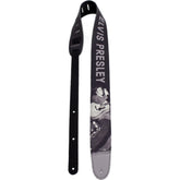 Perris 2.5" Leather Elvis Hi-Res Print on Black Licensed Guitar Strap