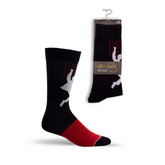 Perris Licensed ELVIS 68  - Large Crew Socks in Black (1-Pair)
