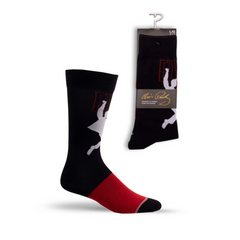 Perris Licensed ELVIS 68  - Large Crew Socks in Black (1-Pair)