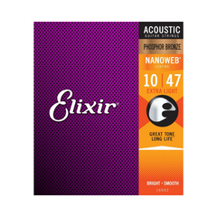 Elixir Nanoweb Phosphor Bronze Extra Light 10-47