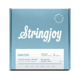 Stringjoy Orbiters Balanced Super Light Gauge (9-42) Coated Electric Strings