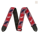 Fender Monogrammed Strap Red/White/Blue 2