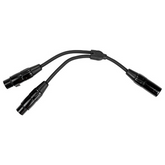 Pig Hog 6" Y Cable XLR(M)-Dual XLR(F)