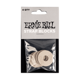 Ernie Ball Strap Blocks 4pk - Gray