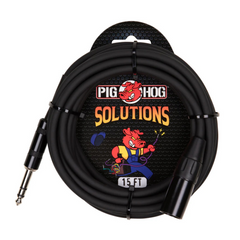 Pig Hog 15ft TRS(M)-XLR(M) Balanced Cable