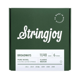Stringjoy Broadways Classic Medium Gauge (11-48) Pure Nickel Electric Guitar Strings