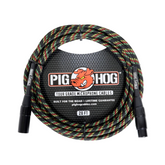 Pig Hog Rasta Stripes Woven Mic Cable 20ft (6m) XLR