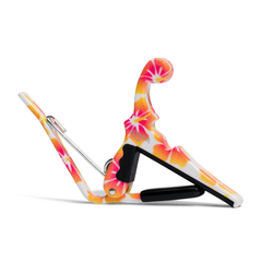 Kyser Quick-Change Ukulele Capo in Pastel Hibiscus