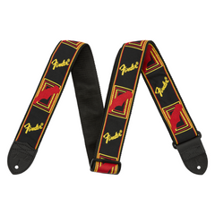 Fender Monogrammed Strap Black/Yellow/Brown 2
