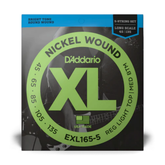 D'Addario EXL165-5 Nickel Wound Long Scale 5 String Bass Strings - 45-135