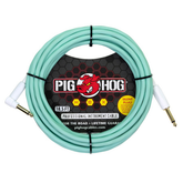 Pig Hog - Hex Series Silent Cable 18.6 ft Seafoam Green - Right Angle