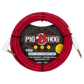 Pig Hog Hex Series Silent Cable 18.6 ft Candy Apple Red - Right Angle