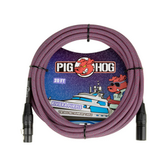 Pig Hog Riviera Purple Woven Microphone Cable 20FT (6m)