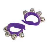 Wrist Bells 4 Bells On Velcro Strap (Pair) - Purple