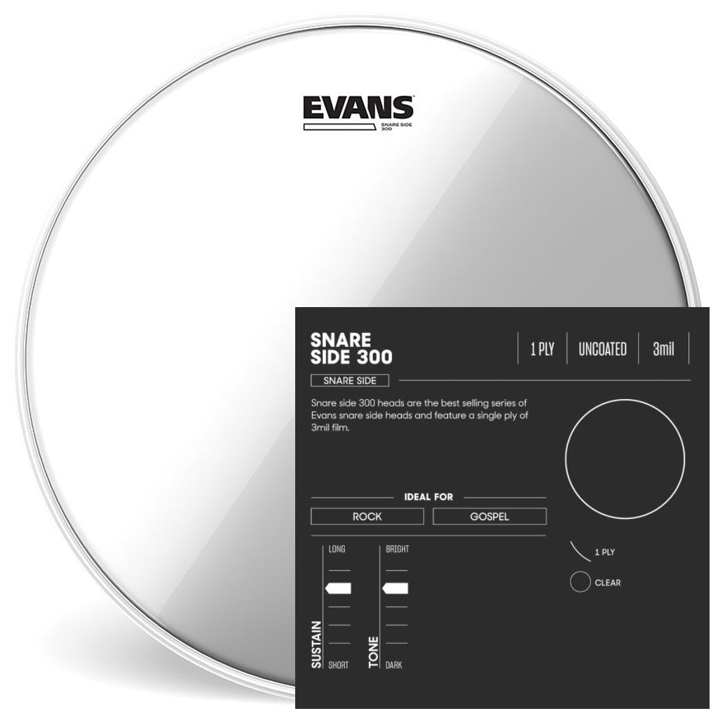 Evans 300 Snare Side 13 Inch Drum Skin