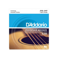 D'Addario 12-String Phosphor Bronze String Sets