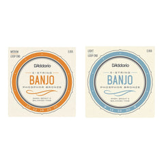 D'Addario Phosphor Bronze 5-String Banjo String Sets