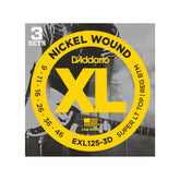 D'Addario XL Nickel Wound Electric Guitar Strings 3-Pack