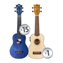 Flight ABS Travel Ukulele Class Set Soprano - Multiple Colours