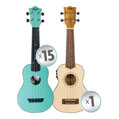 Flight ABS Travel Ukulele Class Set Soprano - Multiple Colours