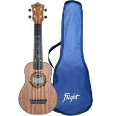 Flight ABS Travel Ukulele Walnut 50 Series with Bag