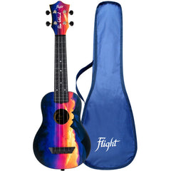 Flight Travel Sunset Elise Ecklund Ukulele with Bag
