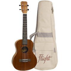 Flight Natural Sapele Ukulele 310 Series with Bag - Multiple Sizes