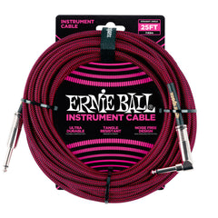 Ernie Ball Premium Braided Instrument Cable 25ft/7.6m