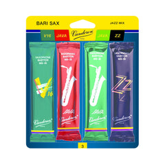 Vandoren Baritone Sax Reeds Jazz Mix Pack of 4 (3.0 Strength)