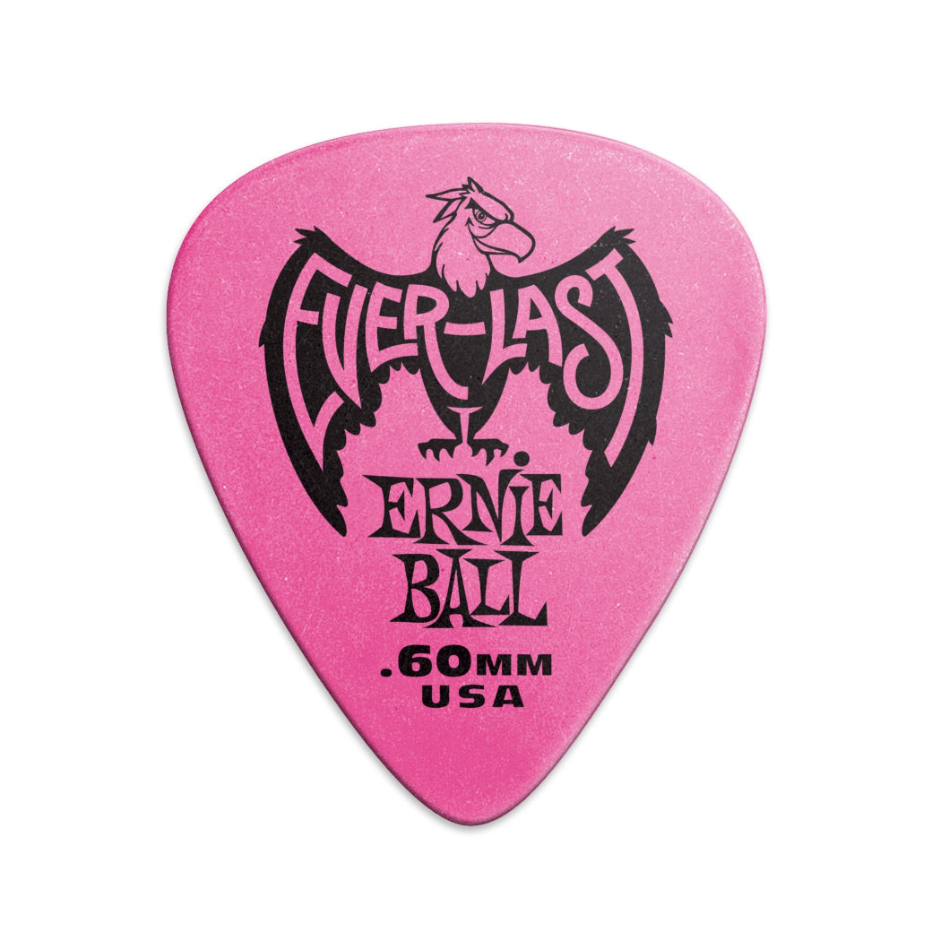 Ernie Ball Everlast Picks 0.60mm Pink - 12 Pack