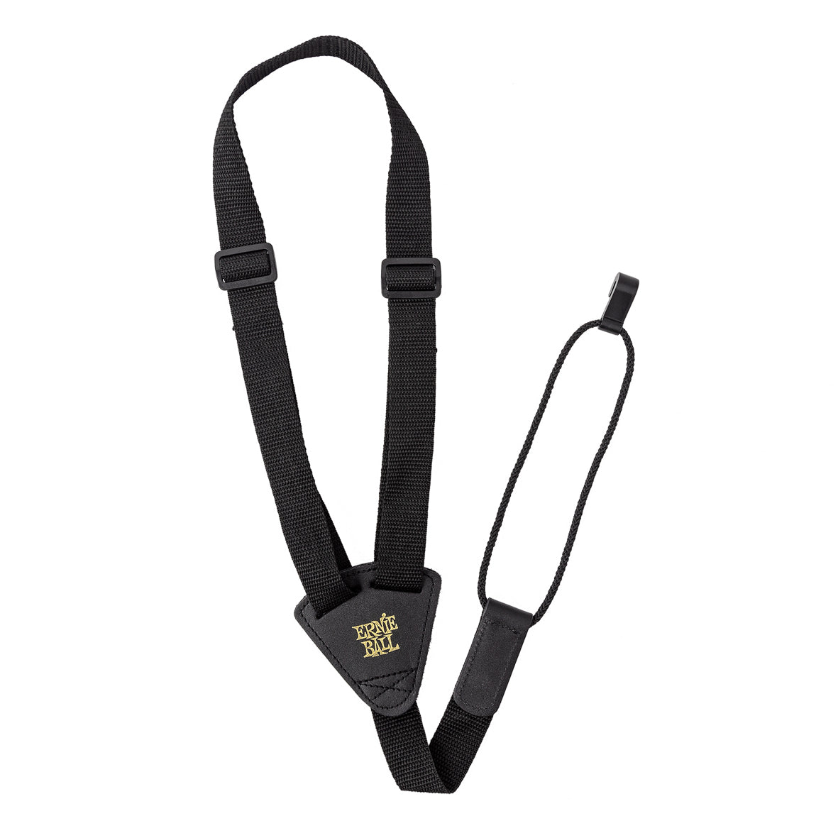 STRAP UKELELE BLACK  POLYPRO & LEATHER 1 WIDE  ADJUSTS TO 36