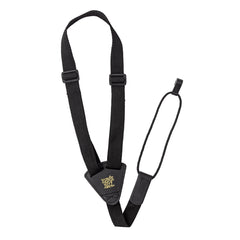 STRAP UKELELE BLACK  POLYPRO & LEATHER 1 WIDE  ADJUSTS TO 36